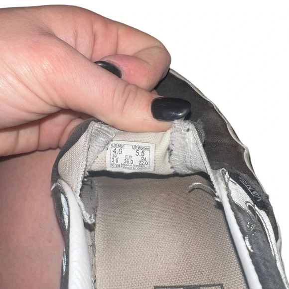 VANS Classic Slip-On Reflective Flame Black unisex Canvas Sneakers Men4/Women5.5 - Picture 9 of 9